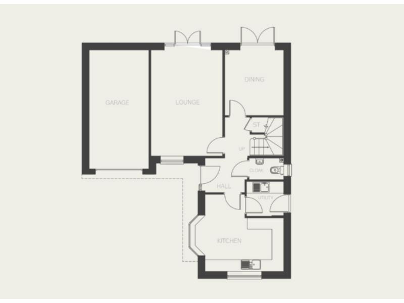 Ground Floor Floorplan for Ploughlands, Quorn