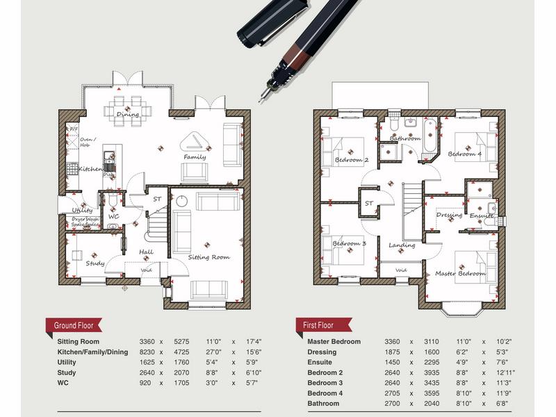 Floorplan Floorplan for Excelsior Way, Sileby