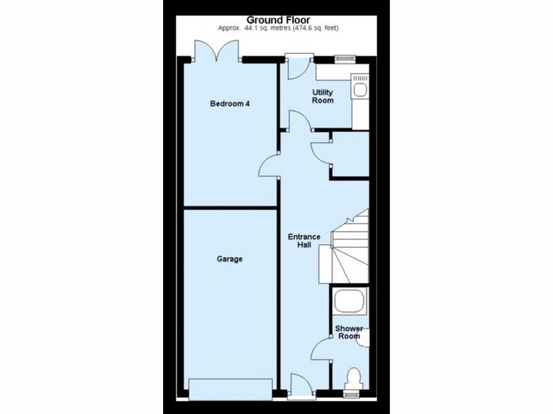 Ground Floor Floorplan for Lea Drive, Loughborough