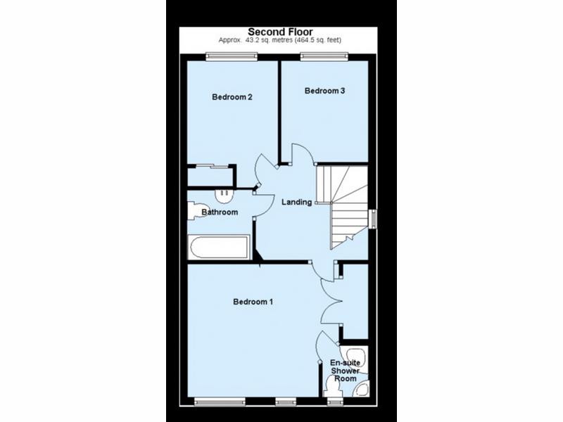 Second Floor Floorplan for Lea Drive, Loughborough