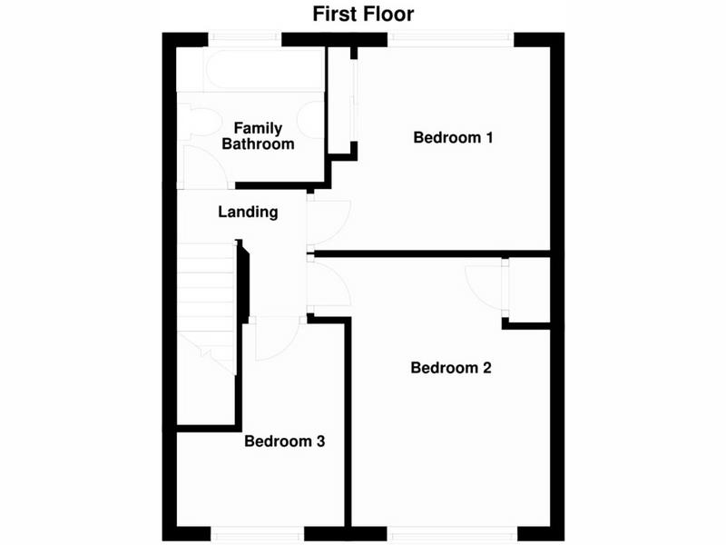 First Floor Floorplan for Christie Drive, Loughborough