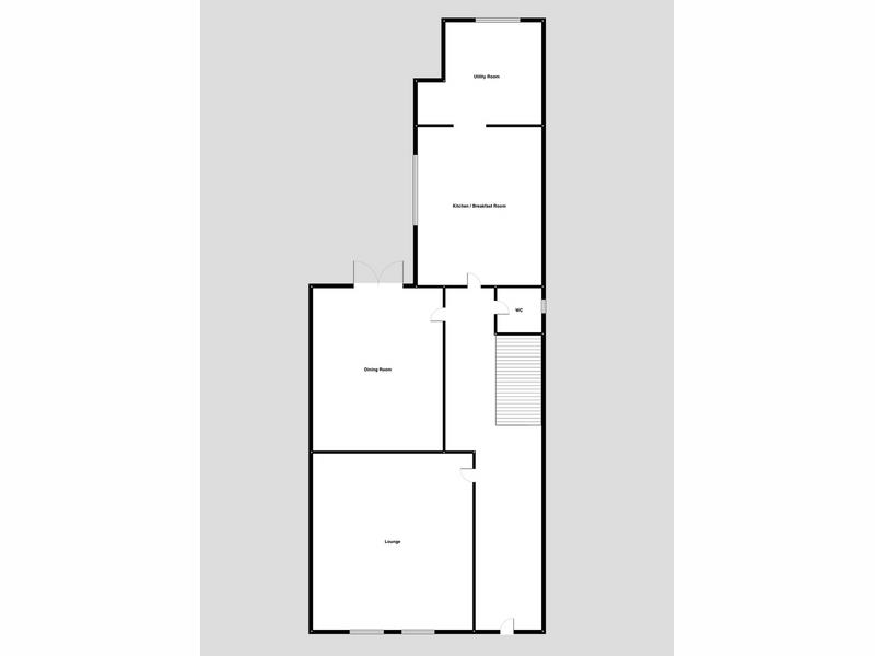 Ground Floor Floorplan for Central Road, Hugglescote, Coalville