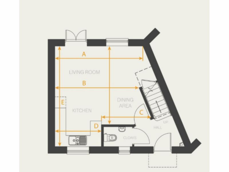 Ground Floor Floorplan for Melton Road, Burton-On-The-Wolds, Loughborough