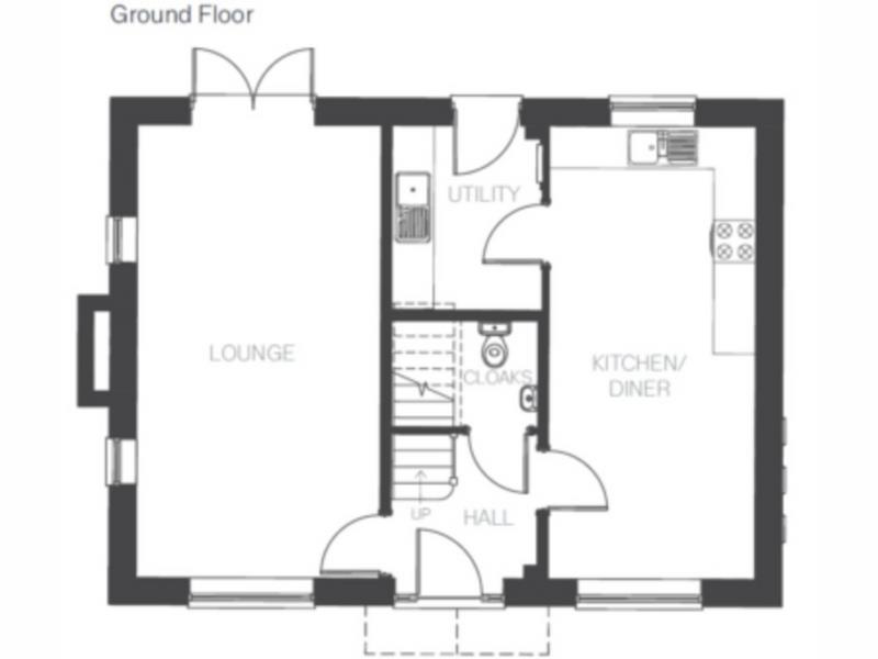 Ground Floor Floorplan for Park Lane, Sutton Bonington, Loughborough