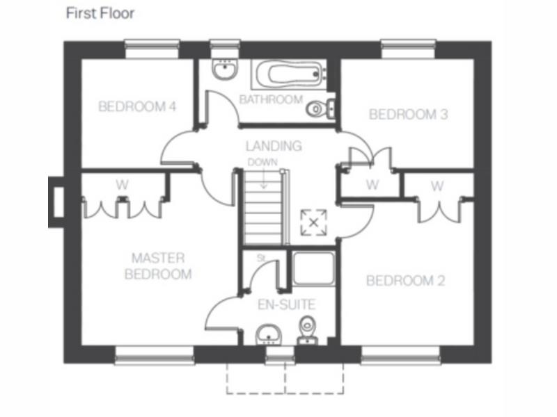 First Floor Floorplan for Park Lane, Sutton Bonington, Loughborough