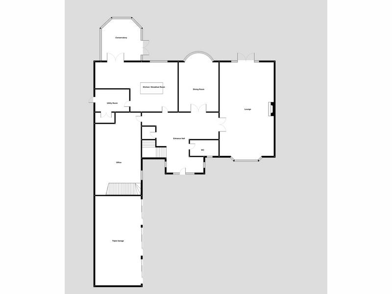 Ground Floor Floorplan for Brook Lane, Loughborough