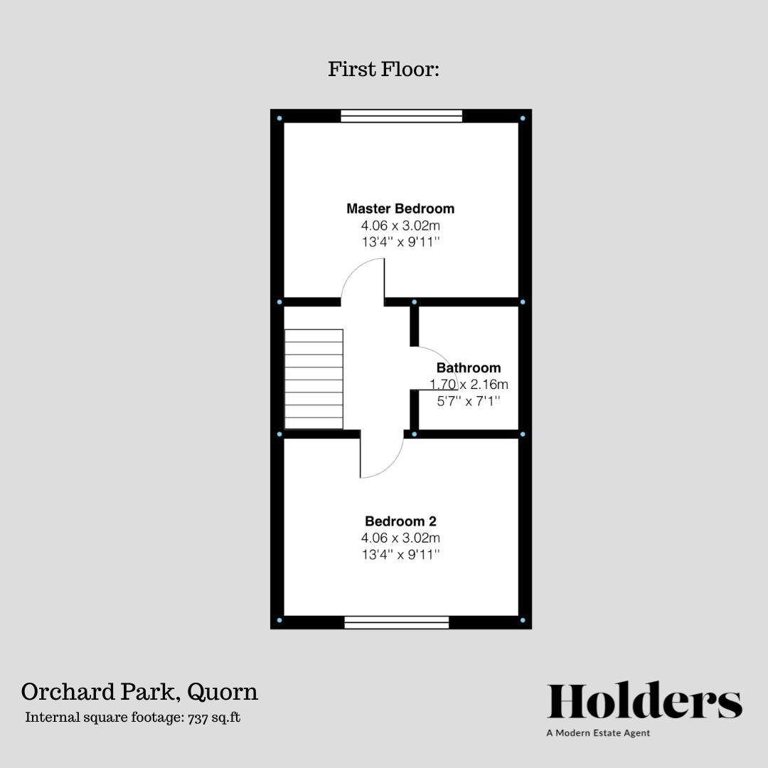 First Floor Floorplan for Loughborough Road, Quorn, Loughborough