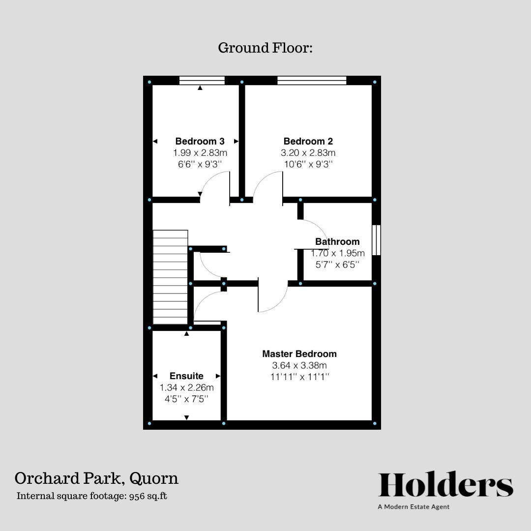 First Floor Floorplan for Loughborough Road, Quorn, Loughborough