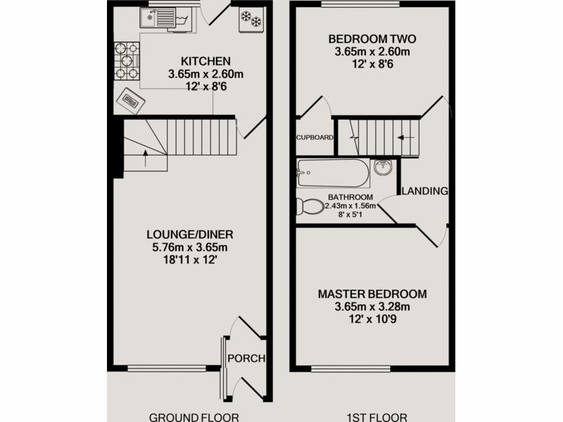 Floorplan Floorplan for Nursery Close, Shepshed, Loughborough