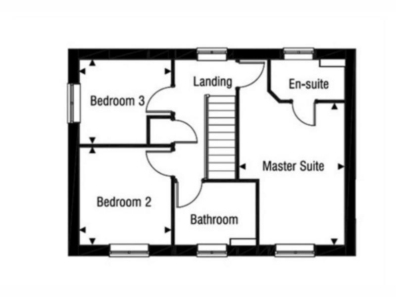 First Floor Floorplan for Brookfield Road, Rothley, Leicester