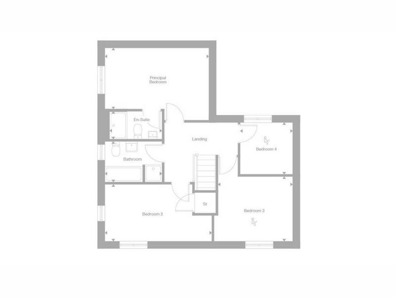 First Floor Floorplan for Fewkes Close, Quorn