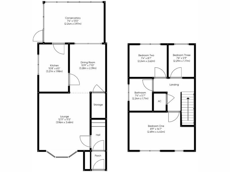 Floorplan Floorplan for Sedgefield Drive, Thurnby, Leicester