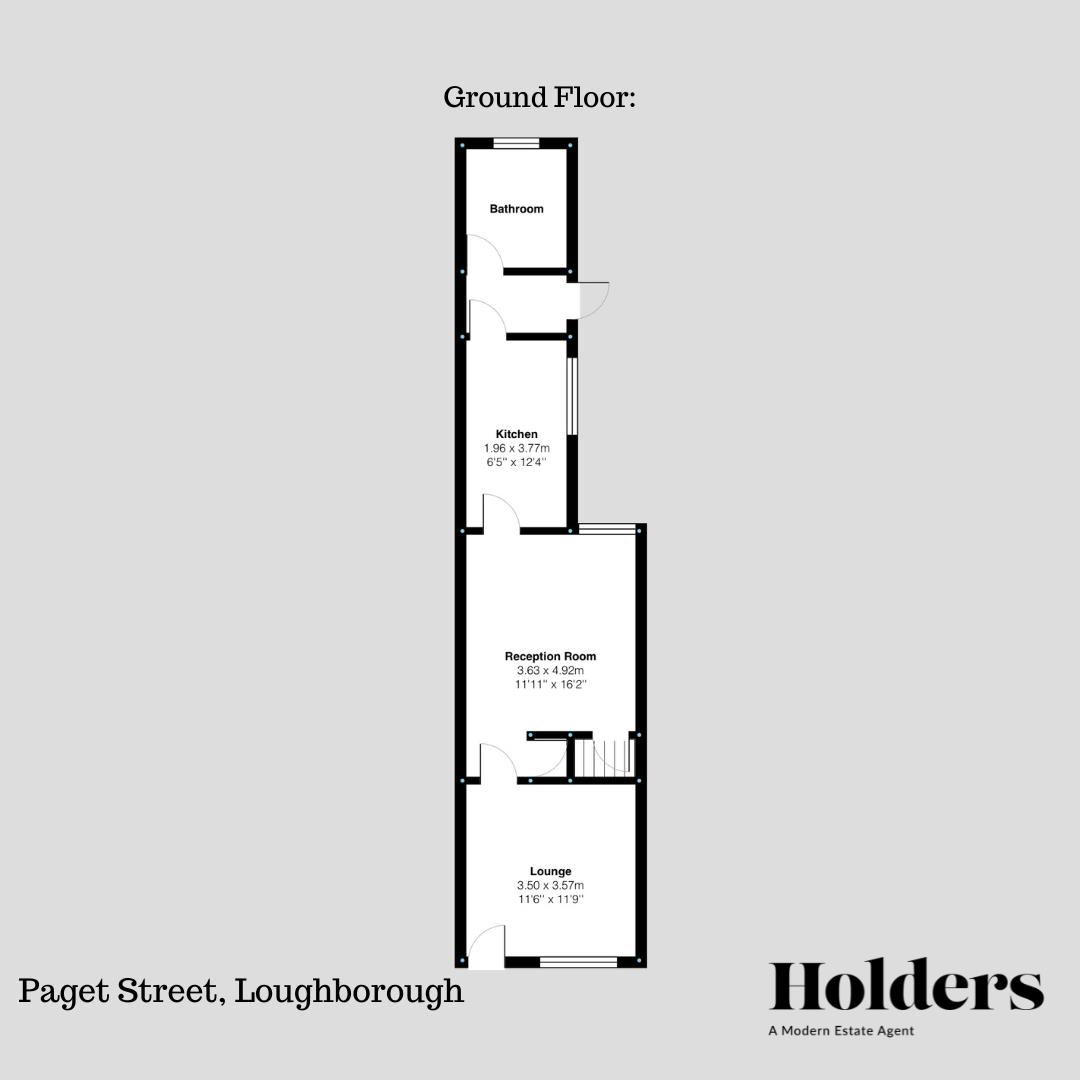 Ground Floor Floorplan for Paget Street, Loughborough