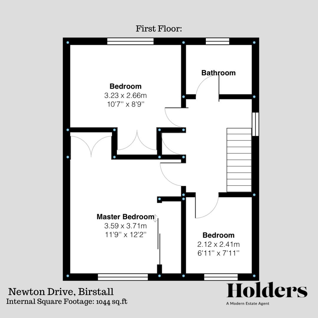 First Floor Floorplan for Newton Drive, Birstall, Leicester