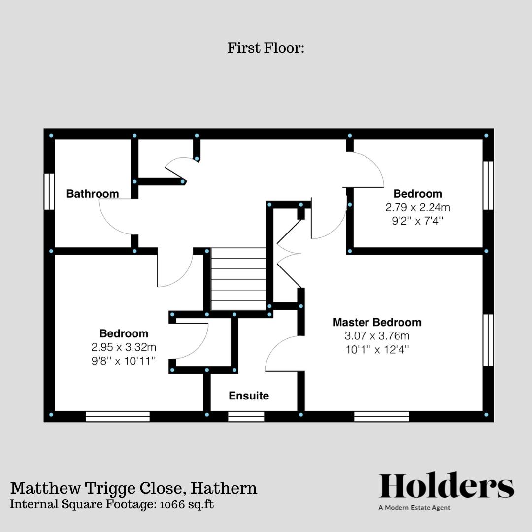 First Floor Floorplan for Matthew Trigge Close, Hathern, Loughborough