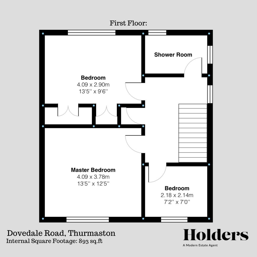 First Floor Floorplan for Dovedale Road, Thurmaston, Leicester