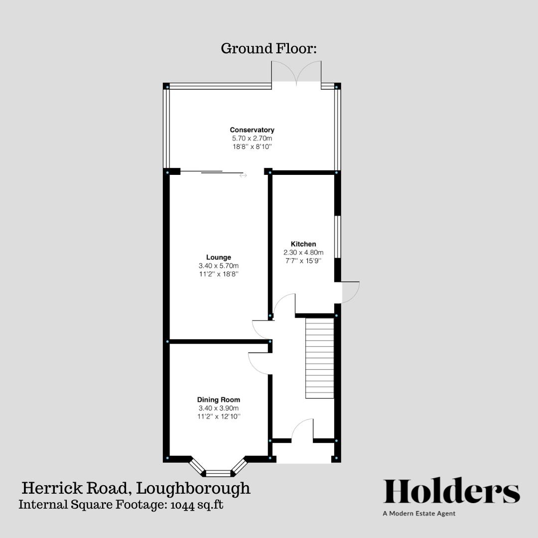 Ground Floor Floorplan for Herrick Road, Loughborough