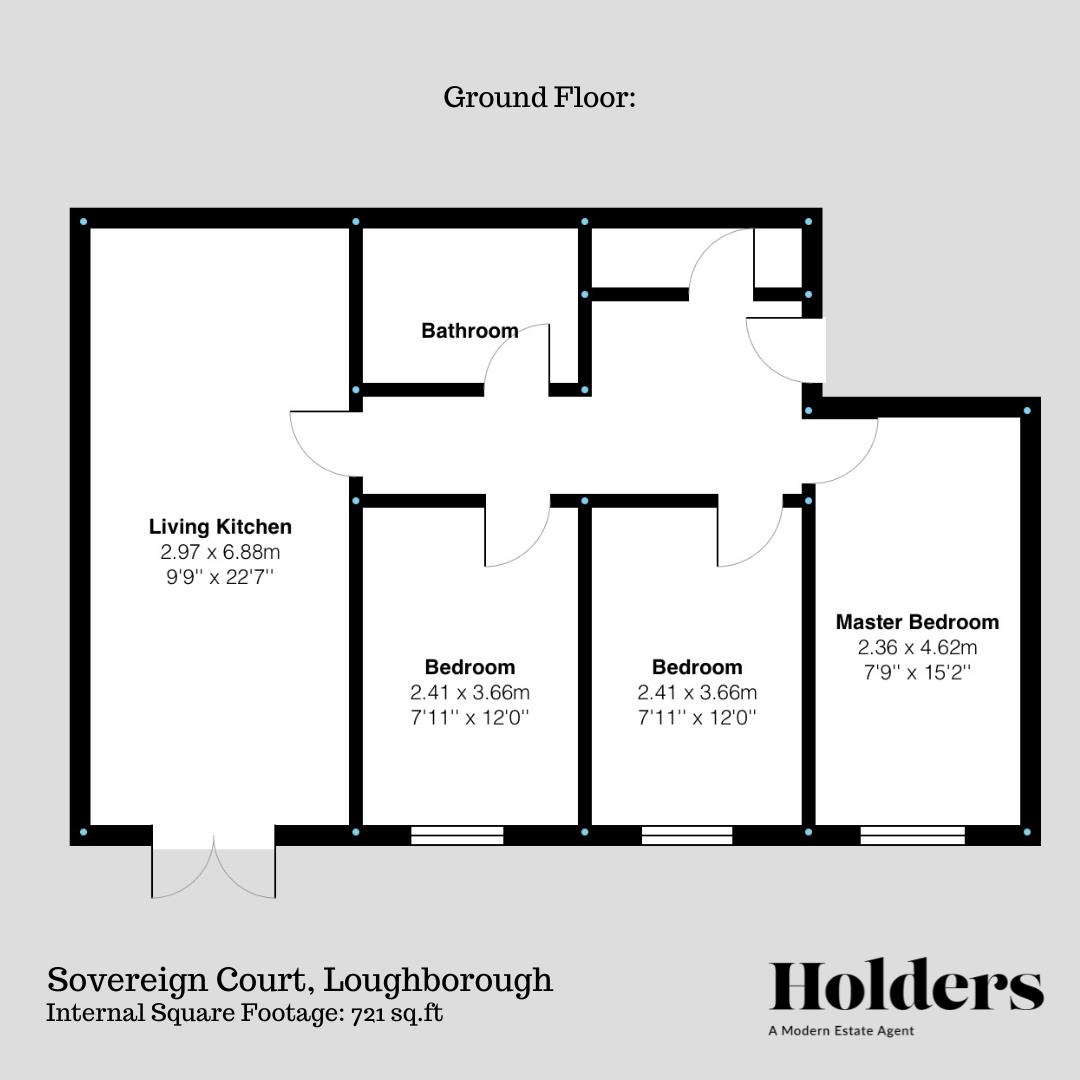 Floorplan Floorplan for Sovereign court, Loughborough