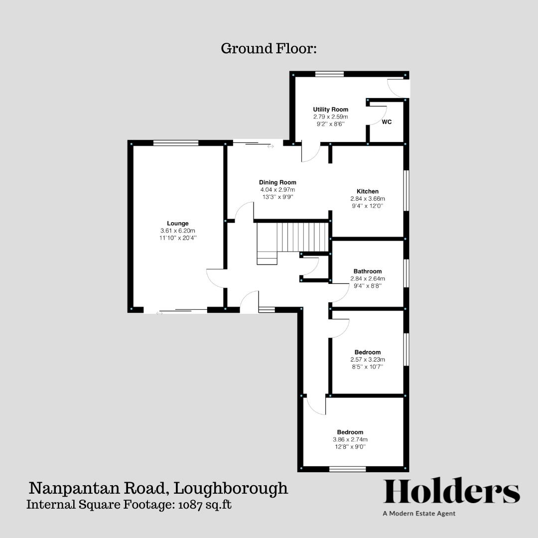 Ground Floor Floorplan for Nanpantan Road, Nanpantan, Loughborough