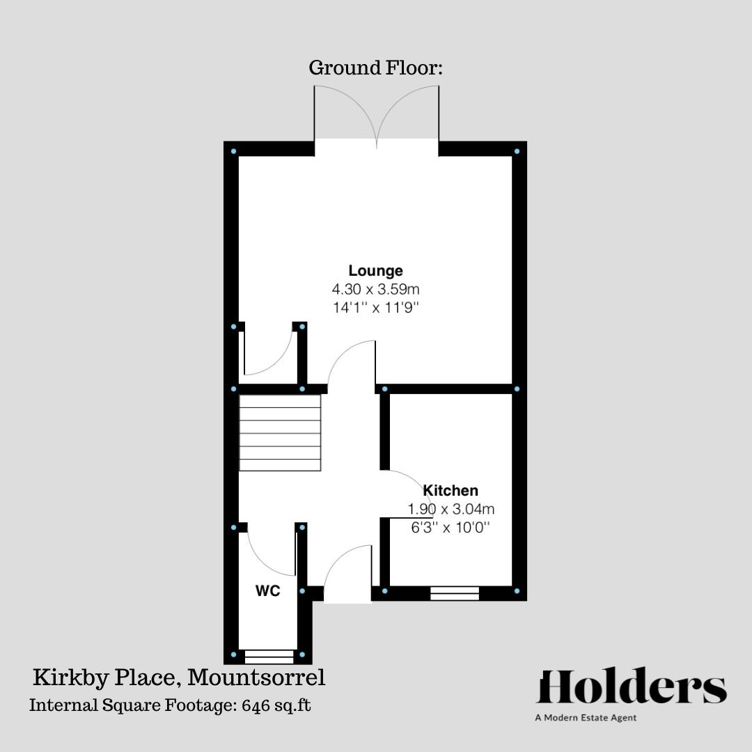 Ground Floor Floorplan for Kirkby Place, Mountsorrel