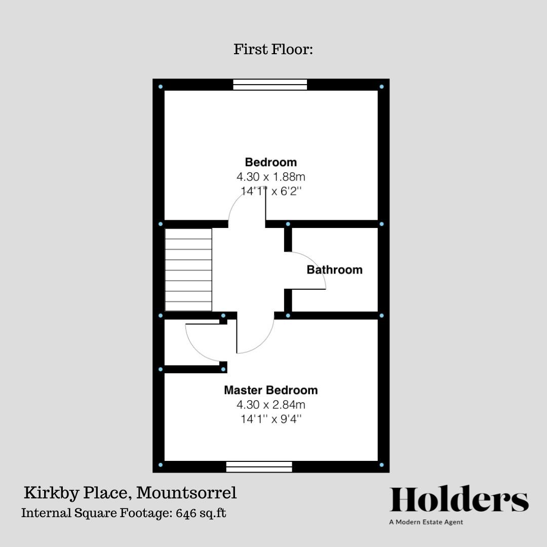 First Floor Floorplan for Kirkby Place, Mountsorrel