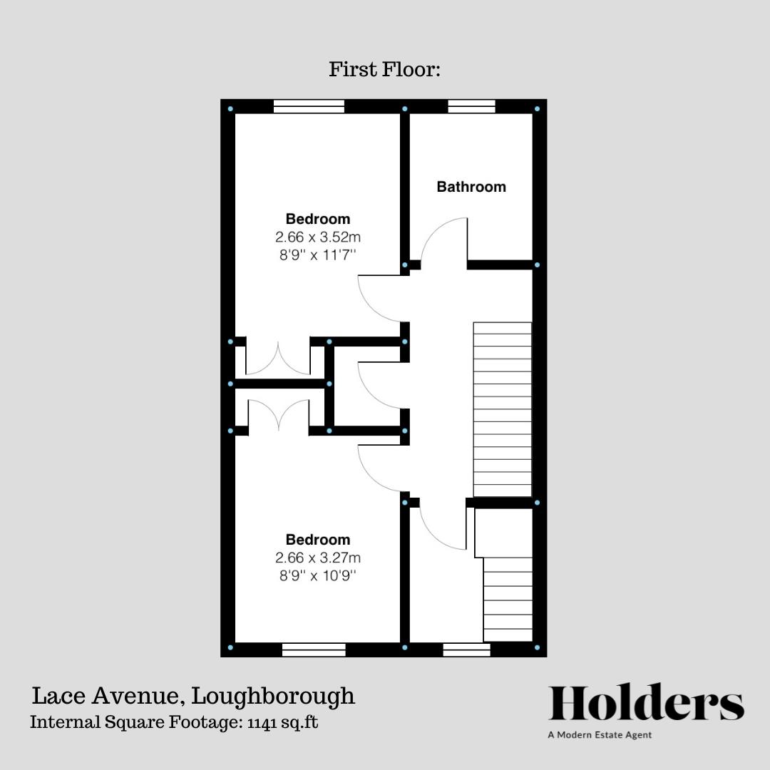 First Floor Floorplan for Lace Avenue, Loughborough