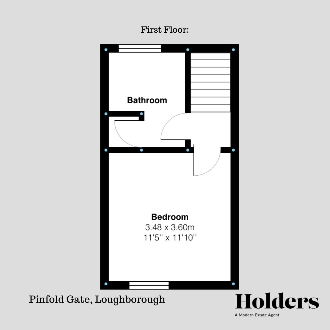 First Floor Floorplan for Pinfold Gate, Loughborough