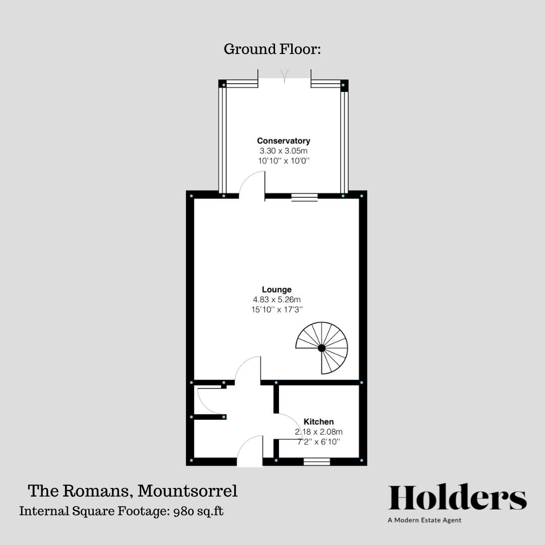 Ground Floor Floorplan for The Romans, Mountsorrel, Loughborough