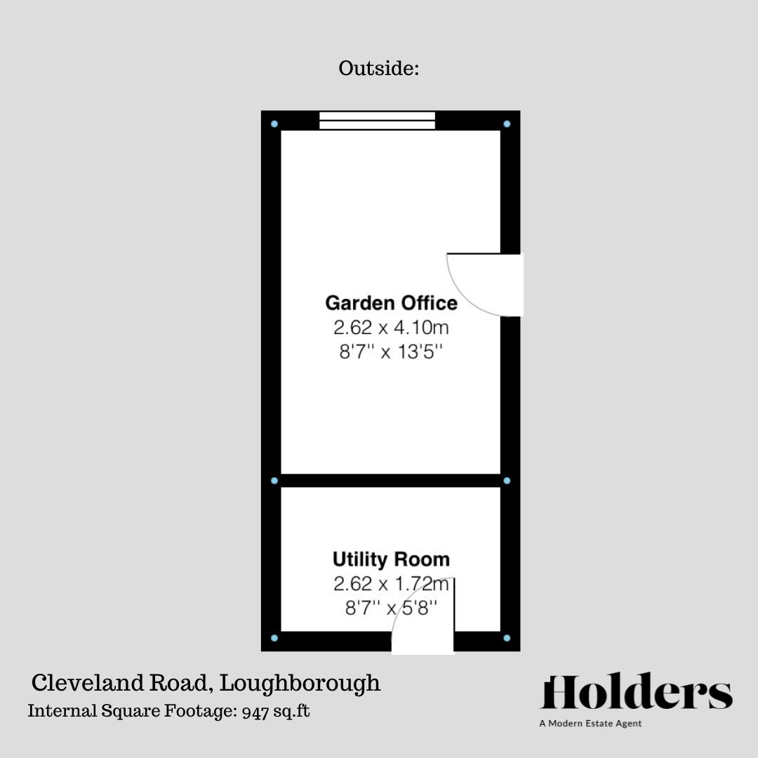 Outside Floorplan for Cleveland Road, Loughborough