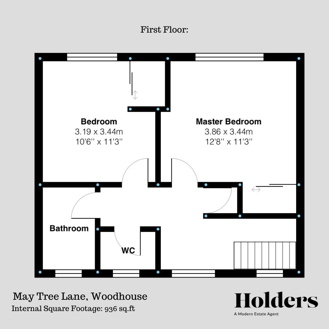 First Floor Floorplan for Maytree Lane, Woodhouse, Loughborough