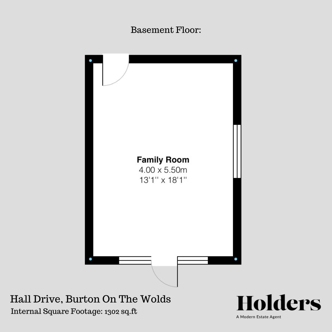 Basement Floor Floorplan for Hall Drive, Burton-On-The-Wolds, Loughborough