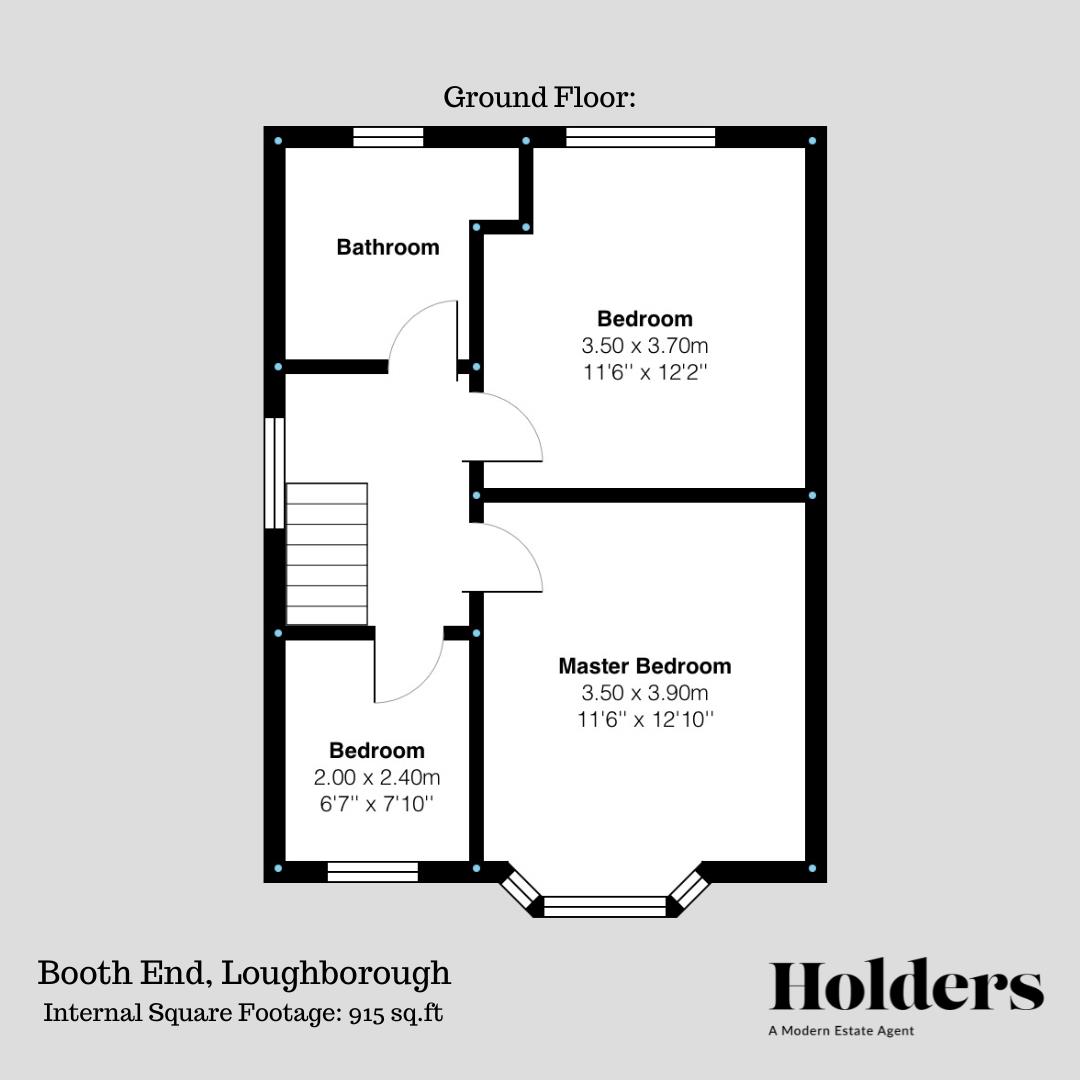 First Floor Floorplan for Leicester Road, Loughborough