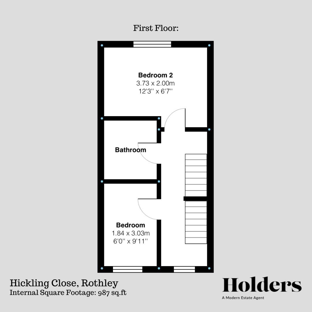 First Floor Floorplan for Hickling Close, Rothley, Leicester