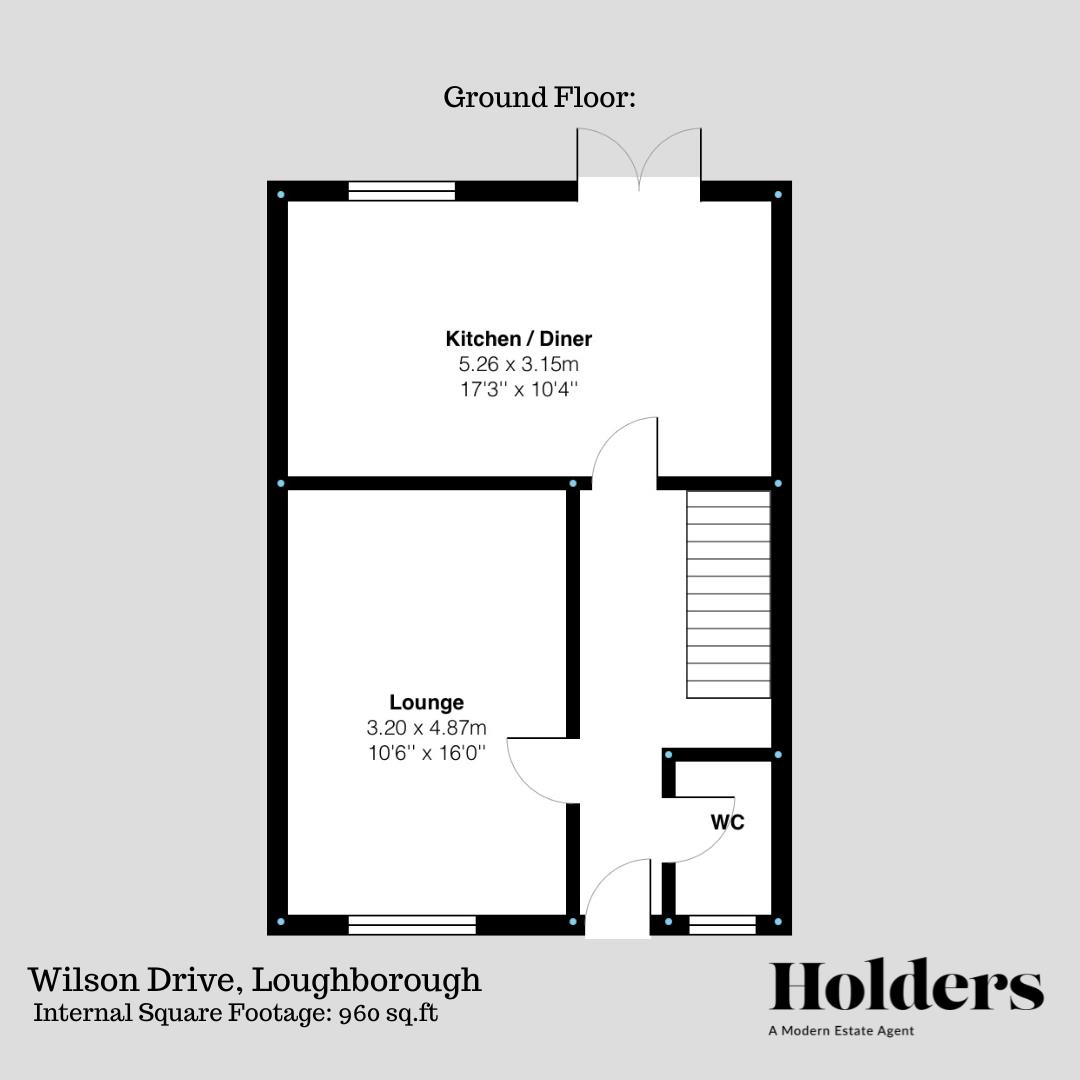 Ground Floor Floorplan for Wilson Drive, Loughborough