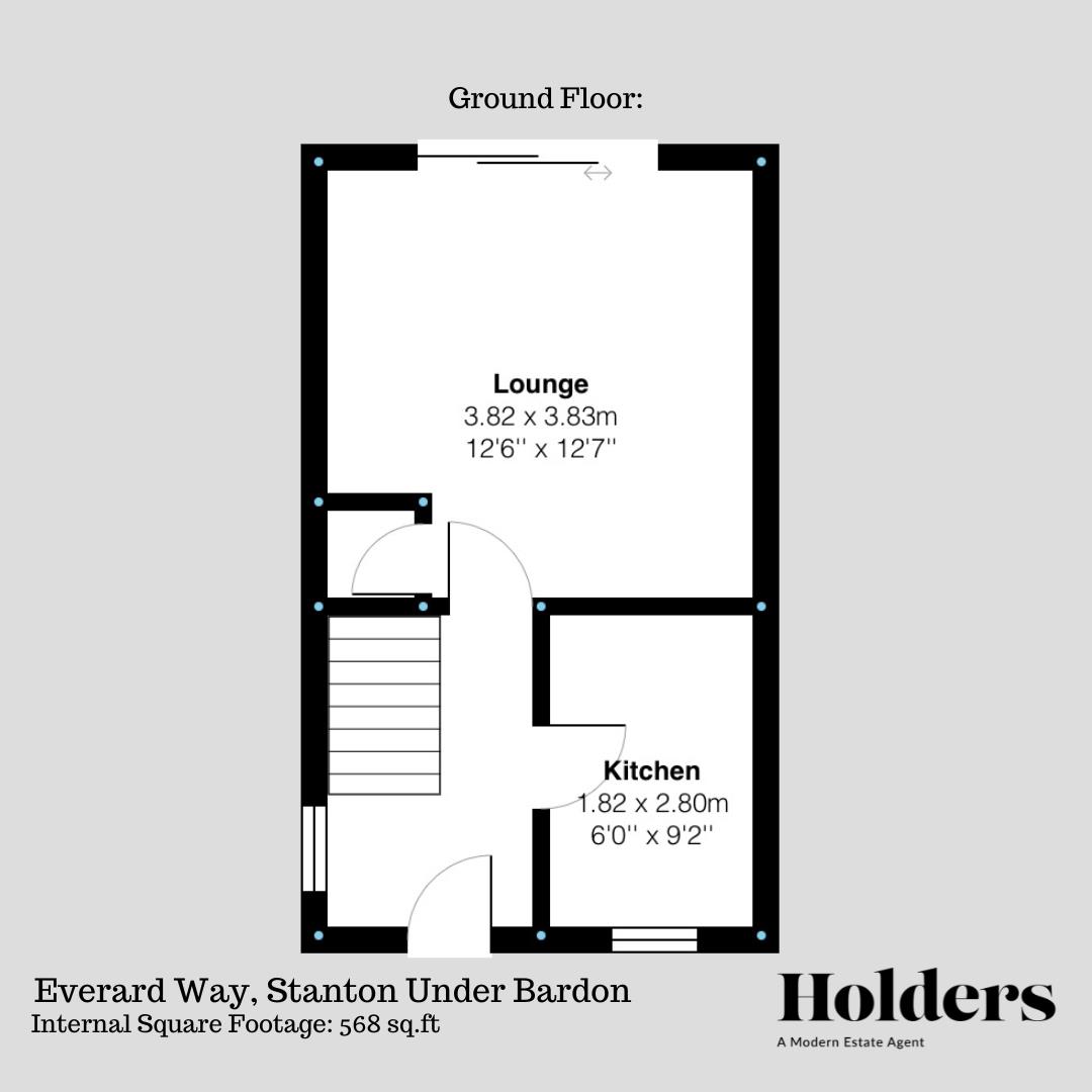 Ground Floor Floorplan for Everard Way, Stanton Under Bardon, Markfield