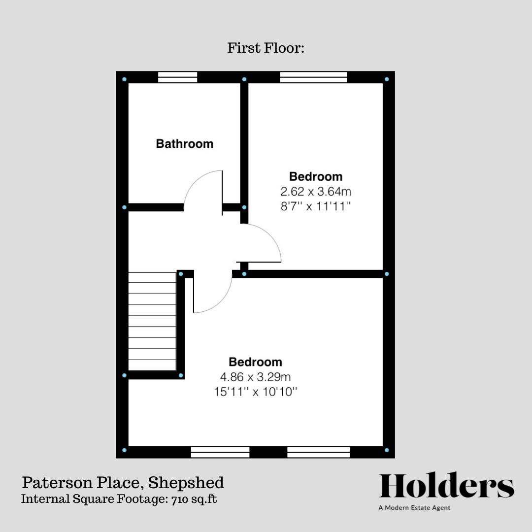 First Floor Floorplan for Paterson Place, Shepshed, Loughborough