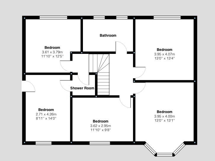 First Floor Floorplan for Nanpantan Road, Nanpantan, Loughborough