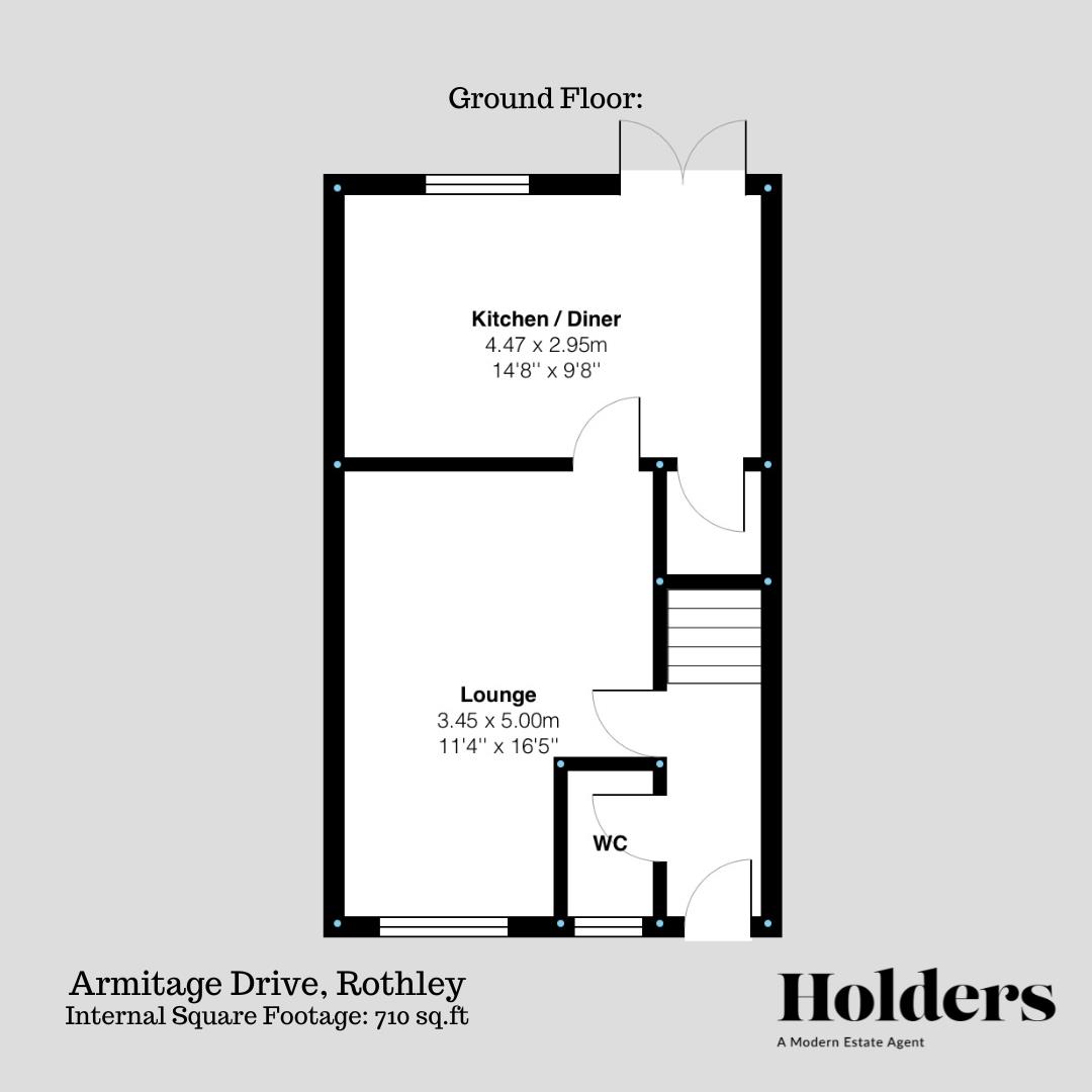 Ground Floor Floorplan for Armitage Drive, Rothley, Leicester