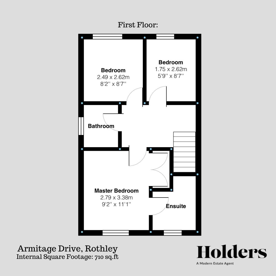 First Floor Floorplan for Armitage Drive, Rothley, Leicester