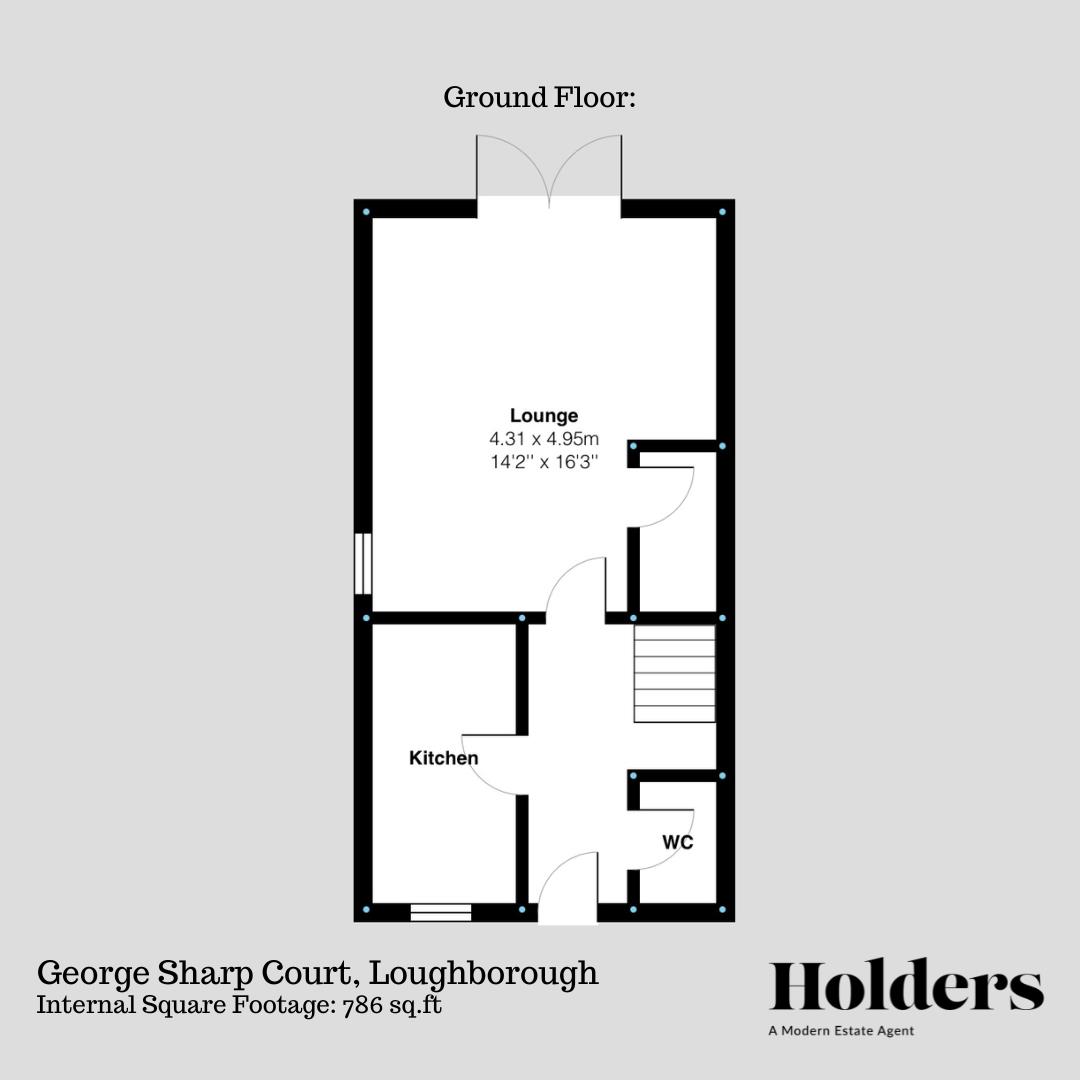 Ground Floor Floorplan for George Sharp Court, Loughborough