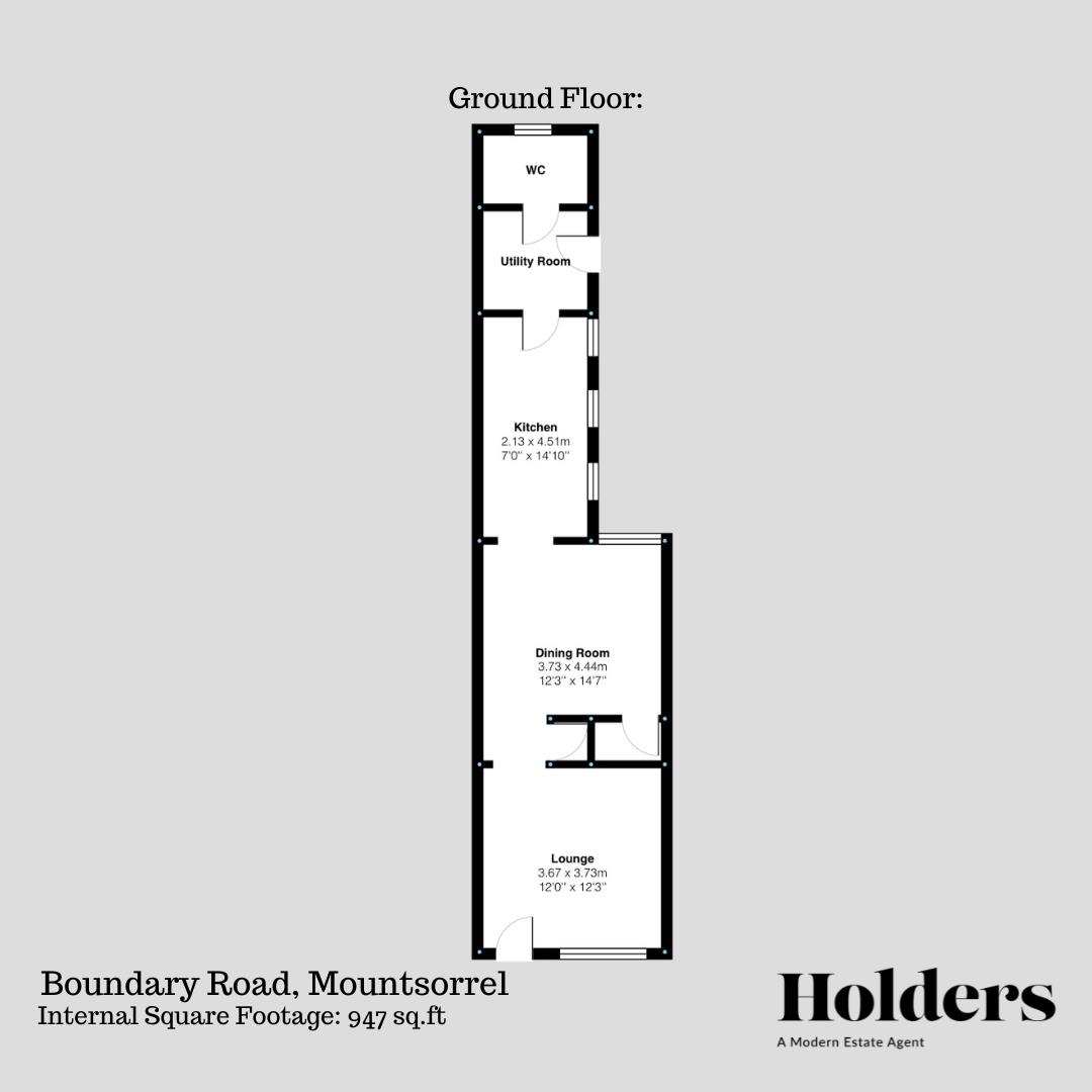 Ground Floor Floorplan for Boundary Road, Mountsorrel, Loughborough