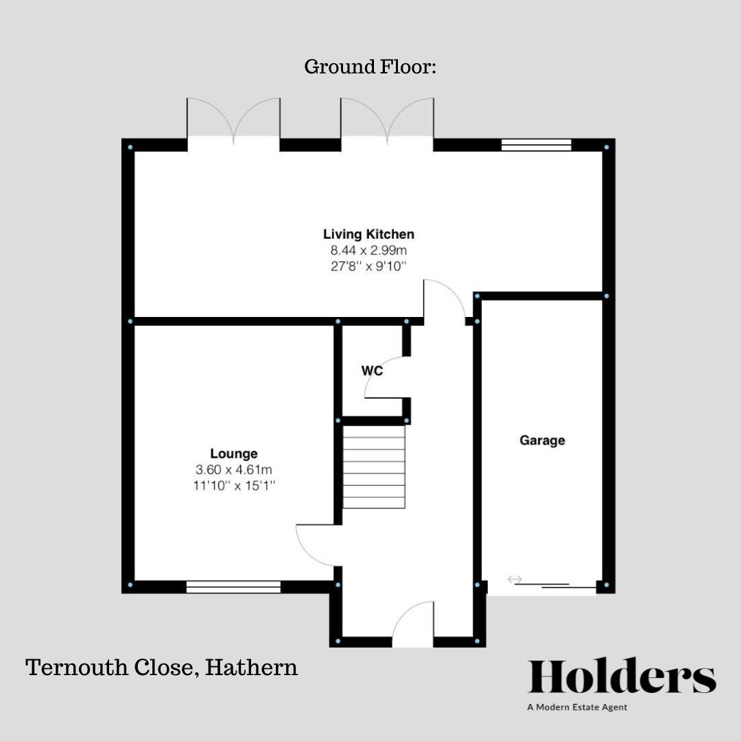 Ground Floor Floorplan for Ternouth Close, Hathern, Loughborough