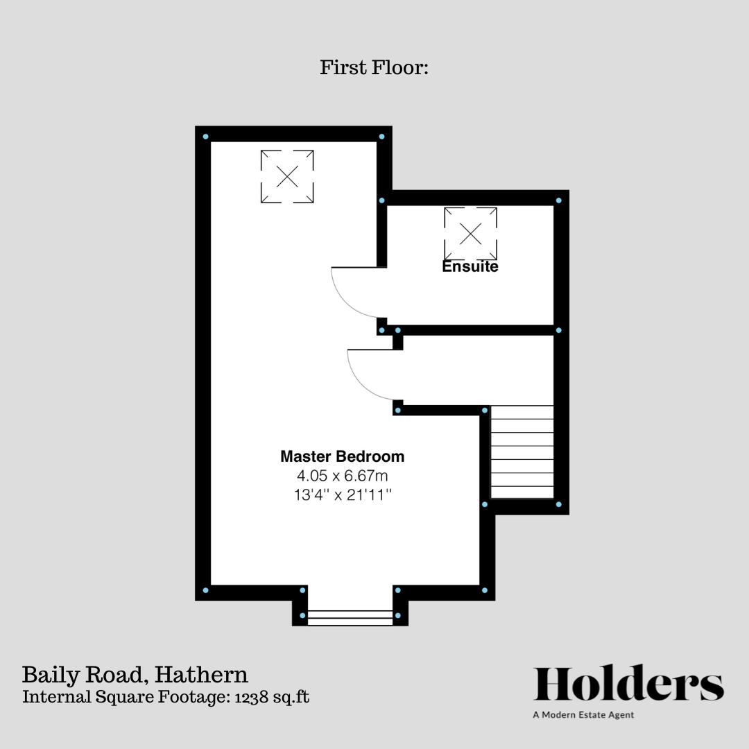 Second Floor Floorplan for Baily Road, Hathern