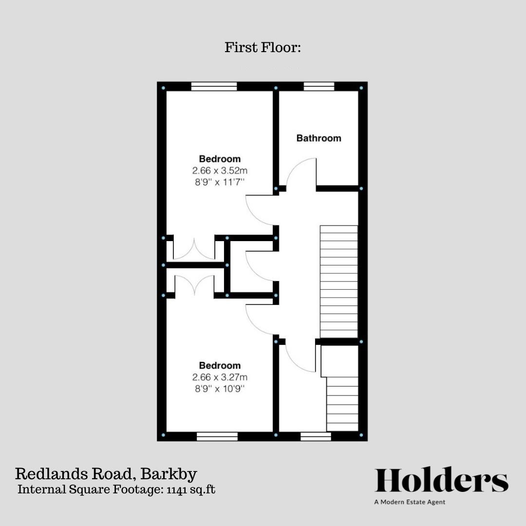 First Floor Floorplan for Redlands Road, Barkby, Leicester