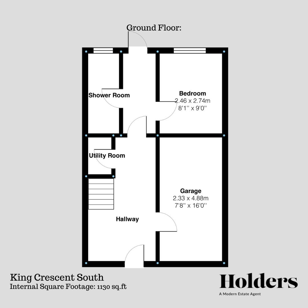 Ground Floor Floorplan for King Crescent South, Loughborough