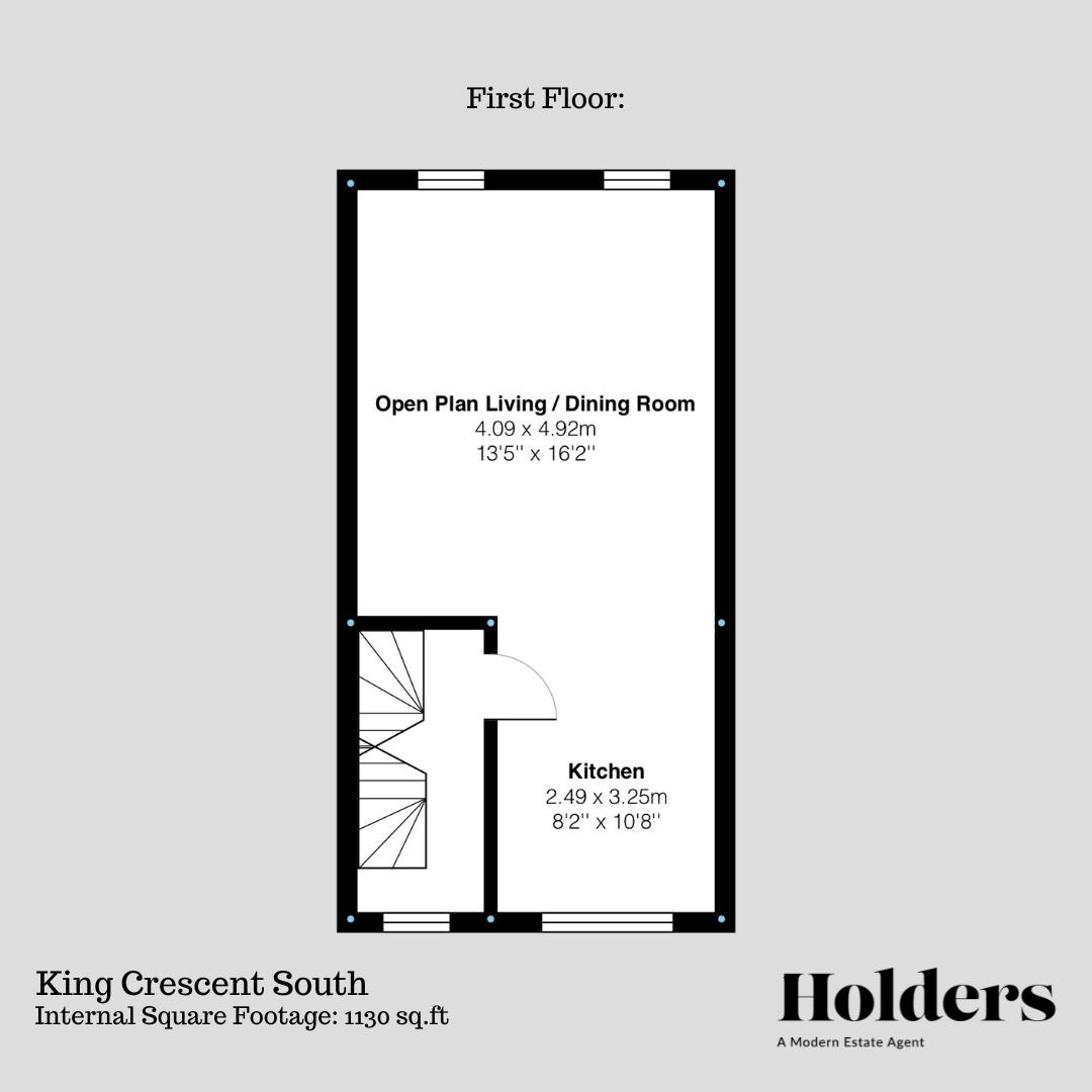 First Floor Floorplan for King Crescent South, Loughborough