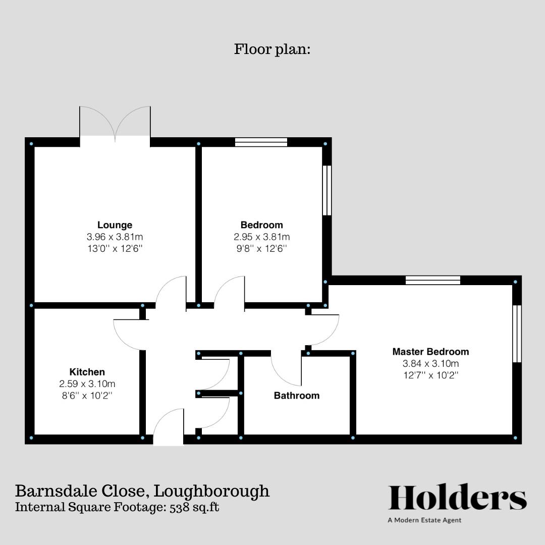 Floorplan Floorplan for Barnsdale Close, Loughborough