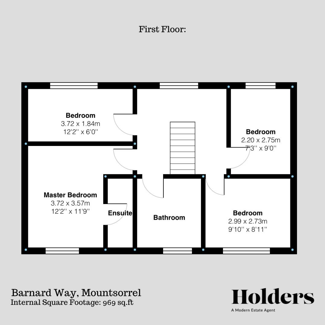 First Floor Floorplan for Barnard Way, Mountsorrel, Loughborough