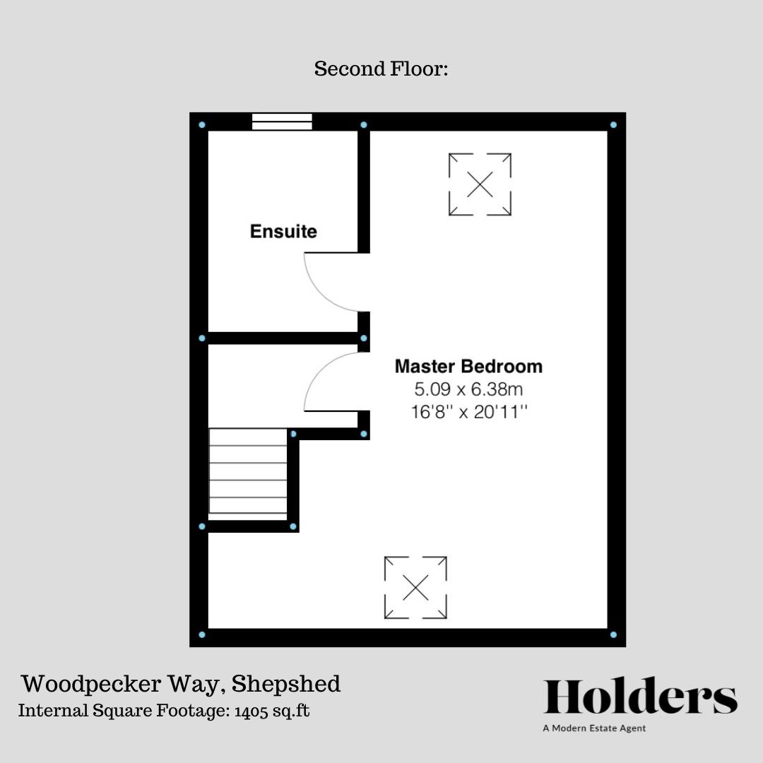 First Floor Floorplan for Woodpecker Way, Shepshed, Loughborough