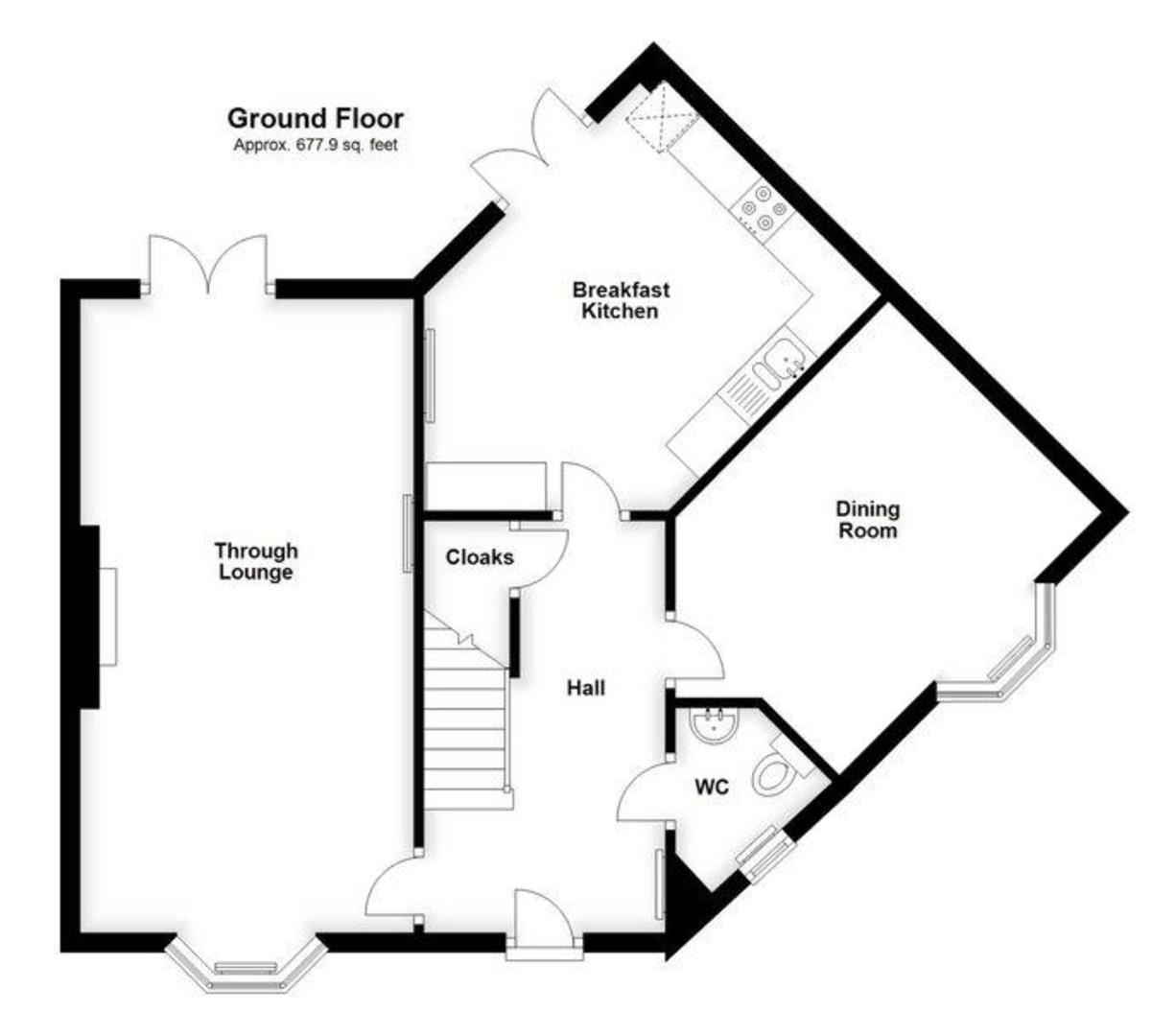 Ground Floor Floorplan for Willow Road, Barrow Upon Soar, Loughborough